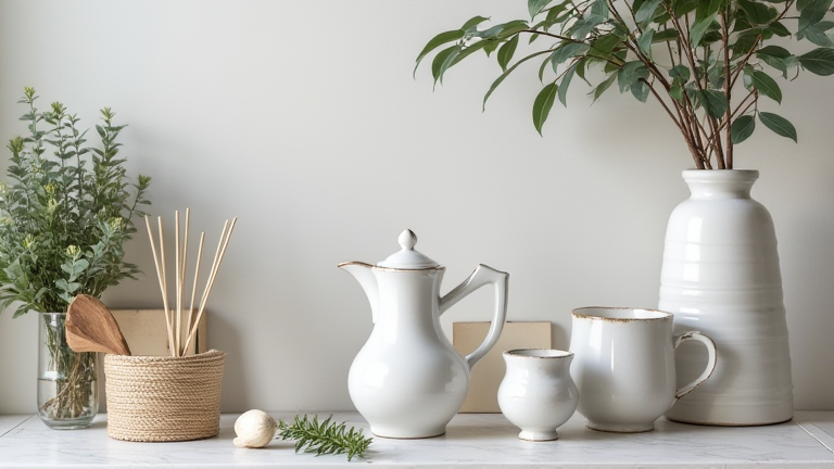 Here are several SEO-optimized title options (all under 70 characters):

1. **Porcelain Home Decor: